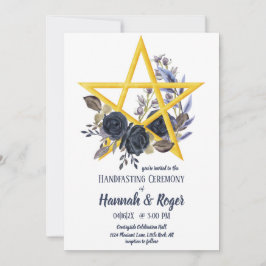 Gothic Wiccan Pentagramm Handfasting Invitati Einladung