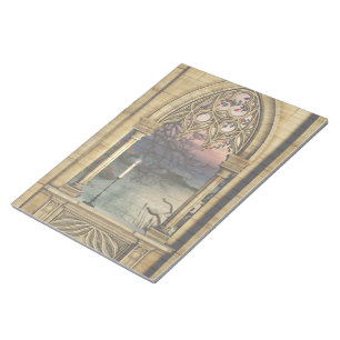 Gothic Window Elegant Stationery Notepad Notizblock