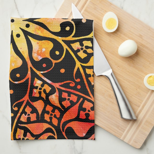 Gothic Window Rainbow Pride Geschirrtuch (Viertel Falte)