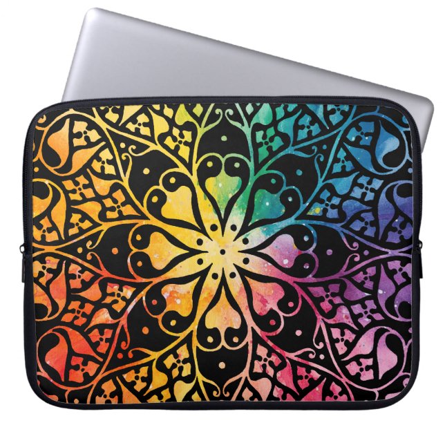 Gothic Window Rainbow Pride Laptopschutzhülle (Vorderseite)