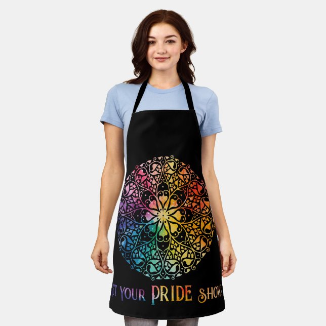 Gothic Window Rainbow Pride Schürze (Getragen)