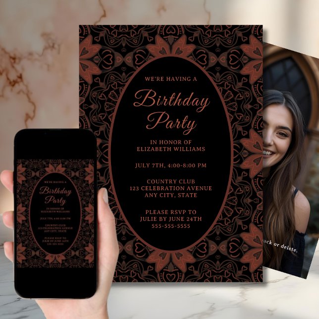 Gothic Wine Black Birthday Party Einladung Goth (Von Creator hochgeladen)