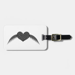 Gothic Winged Liebe Heart Custom Luggage Tag Gepäckanhänger