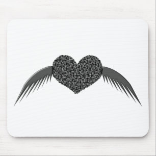 Gothic Winged Liebe Heart Mousepad