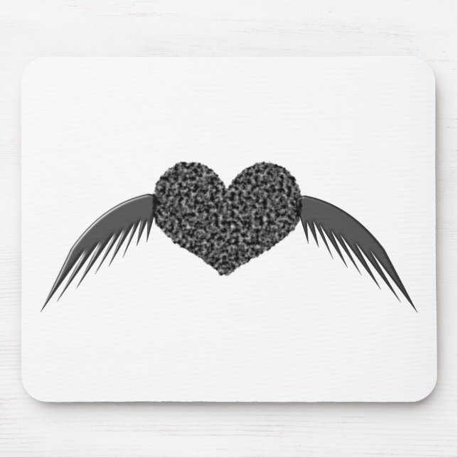 Gothic Winged Liebe Heart Mousepad (Vorne)