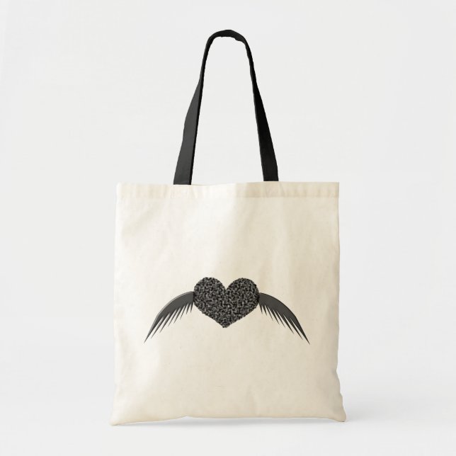 Gothic Winged Liebe Herztote Tasche (Vorne)