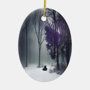 Gothic-Winter-Schmuck Keramik Ornament