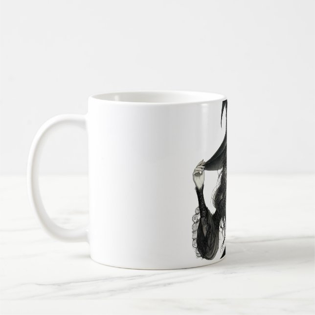 Gothic Witch Illustration Tasse (Links)