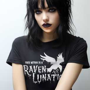 Gothic Witchcraft Raven Lunatic Goth Hexe T-Shirt