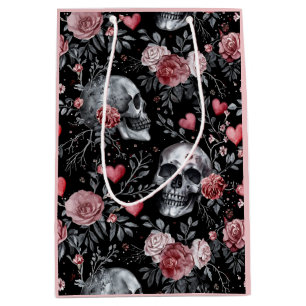 Gothic Witchcraft Skulls mit Rose Mittlere Geschenktüte