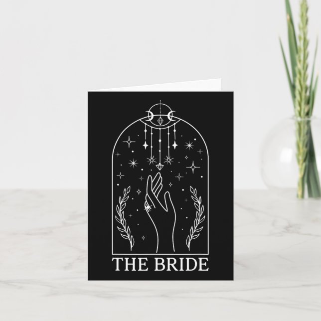 Gothic Witchy Bride Coven Tarot Matching Bachelore Karte (Vorderseite)