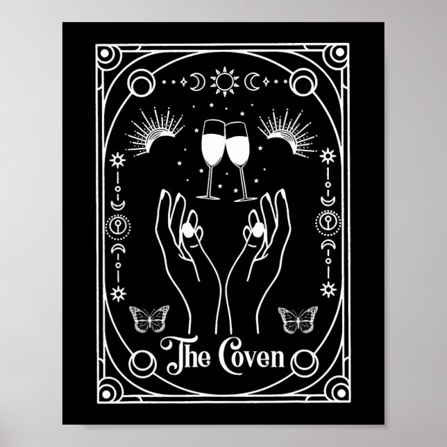 Gothic Witchy Coven Bride Tarot Halloween Bachelor Poster (Vorne)