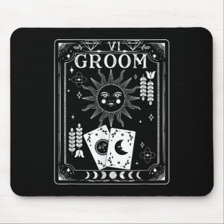 Gothic Witchy Coven, Tarot Halloween Groom Bachelo Mousepad