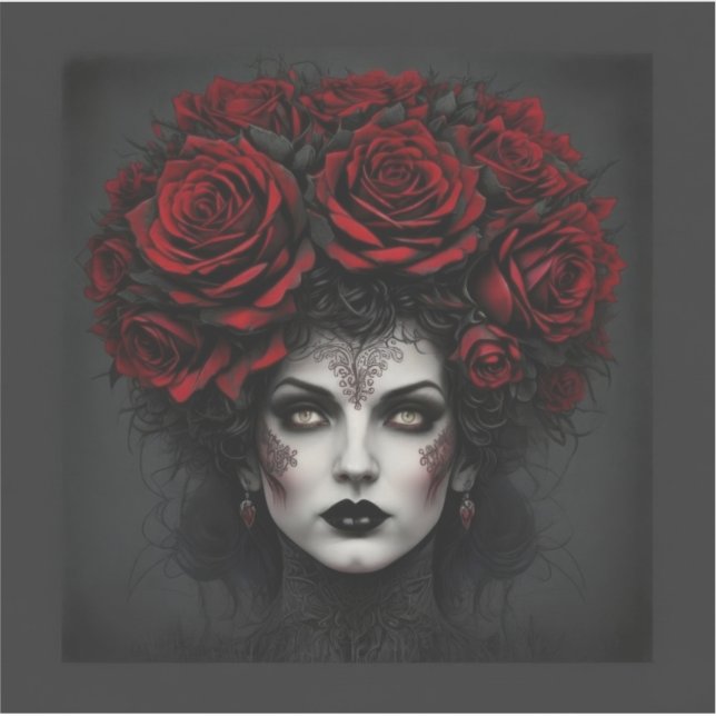 Gothic Woman Aufkleber (Vorderseite)