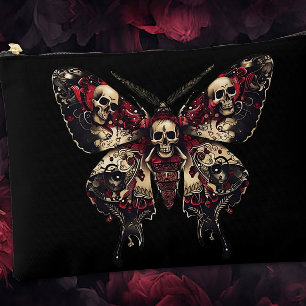 Gothiccher Nachtfalter mit Totenköpfen Zubehörtasche