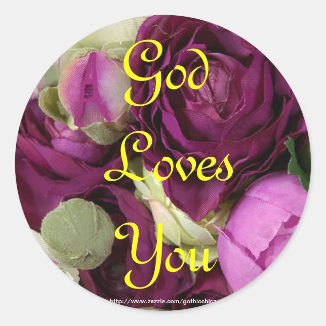 GothicChicz pro Blatt mit 20 Stück Runder Aufkleber (Vorderseite)