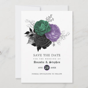 Gothicische Vintage-Hochzeit Save The Date