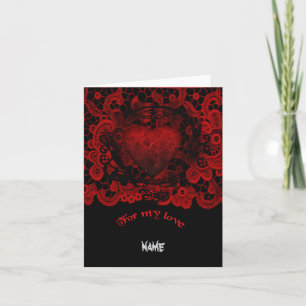 Gothik Herz Valentinstag Karte
