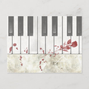Gothische blutbefleckte Pianotasten Postkarte
