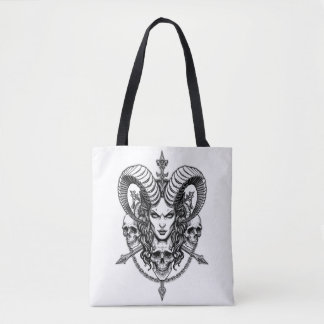 Gothische dämonische Königinnen-Schädel-Kunst