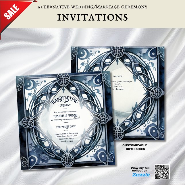 GOTHISCHE FULLMOON HANDFASTING EINLADUNGEN KELTISC (Von Creator hochgeladen)