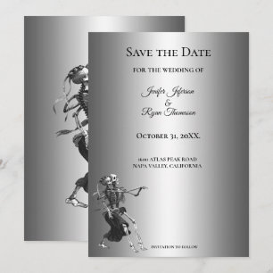 Gothische Halloween-Hochzeit Save-the-Date-Einladu Ankündigung