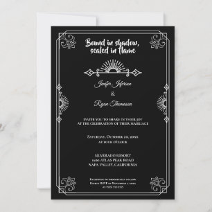 Gothische Halloween-Hochzeitseinladung Einladung