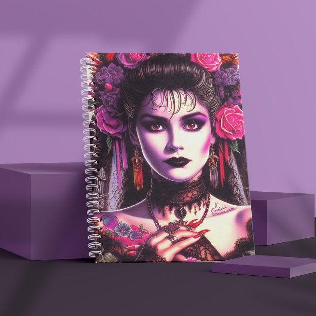 Gothische hispanische Frau Notizbuch (Von Creator hochgeladen)