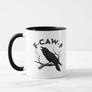 Gothische Krähe Lustiger F-Caw-F Humor Essentiell Tasse