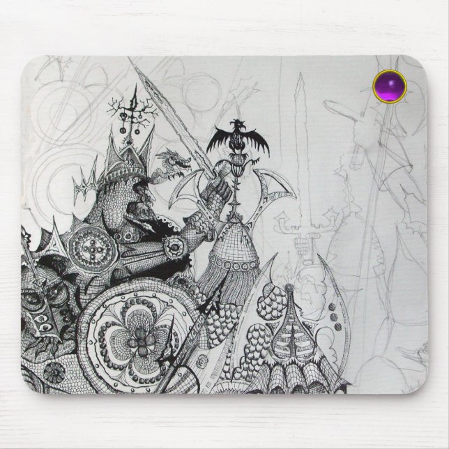 GOTHISCHE KRIEGER, Barbarische Ritter, Fantasie Mousepad (Vorne)