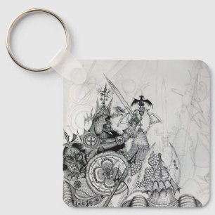 GOTHISCHE KRIEGER, Barbarische Ritter, Fantasie Schlüsselanhänger