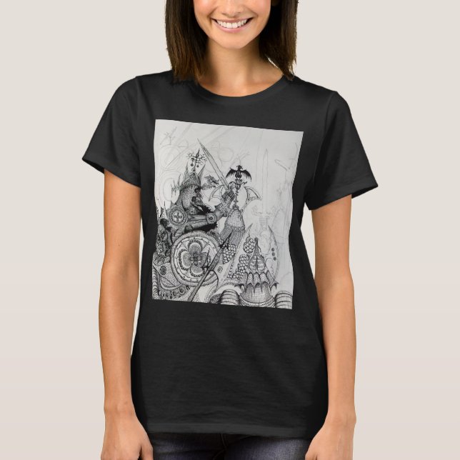 GOTHISCHE KRIEGER, Barbarische Ritter, Fantasie T-Shirt (Vorderseite)