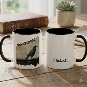 Gothische Raben-Kunst literarisches Geschenk Tasse