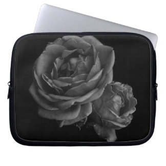 Gothische Romantische Schwarze Rosen Laptopschutzhülle
