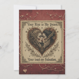 Gothische romantische Valentinstagskarte Feiertagskarte