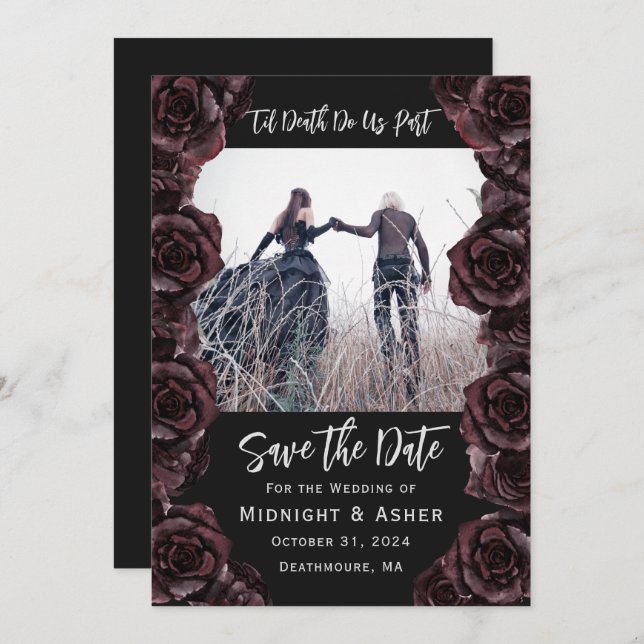 Gothische Rose bis zum Tod machen uns Save the Dat Save The Date (Vorne/Hinten)