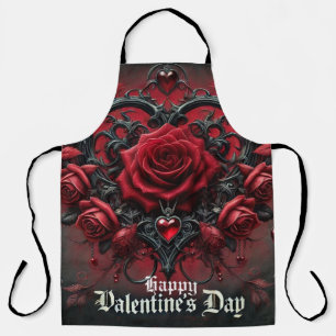 Gothische rote Rosen Valentinstag Schürze