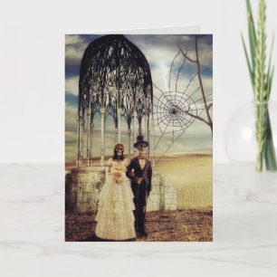 GOTHISCHE SKELETONS WEDING GRATULATIONS CARD KARTE