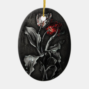 Gothische Tulpen Keramik Ornament