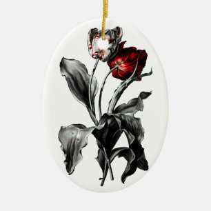 Gothische Tulpen Keramikornament