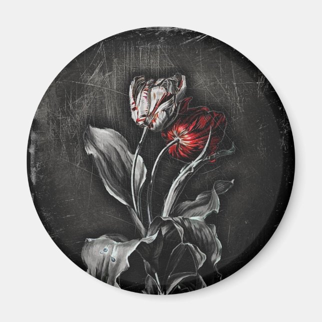 Gothische Tulpen Magnet (Vorne)