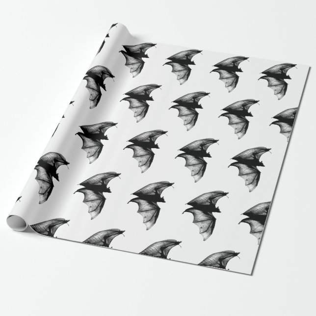 Gothische Vampirfledermäuse Geschenkpapier (Ungerollt)