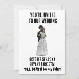GOTHISCHE WEDDING SKELETONS CUSTOM EINLADUNGEN