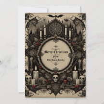 Gothische Weihnachtskarte – Vintage dunkle Feierta