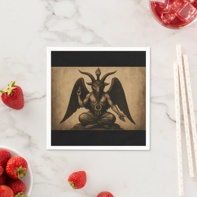 Gothischer Baphomet Serviette (Beispiel)