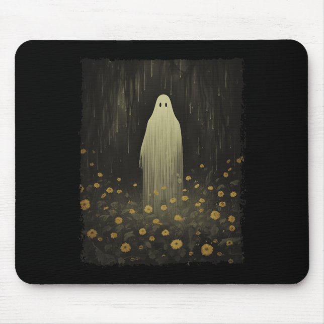 Gothischer Blumengast im Wald Halloween Spooky Mousepad (Vorne)