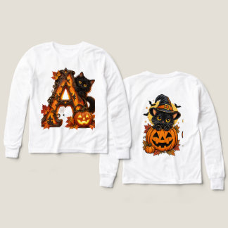 Gothischer Buchstabe A Halloween-Kürbis & schwarze