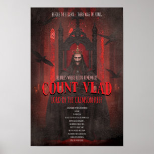 Gothischer Dracula Graf Vlad Horrorposter Poster