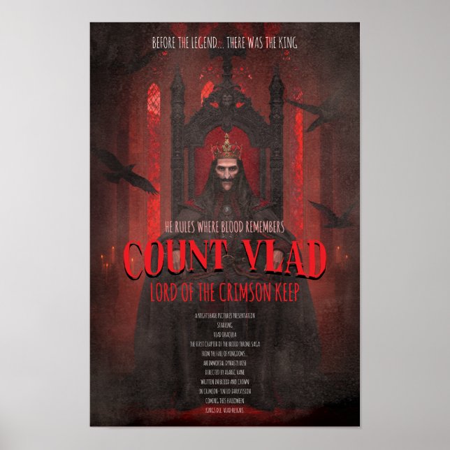 Gothischer Dracula Graf Vlad Horrorposter Poster (Vorne)