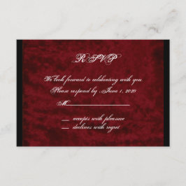 Gothischer Engel auf Red Velvet Response Card RSVP Karte
